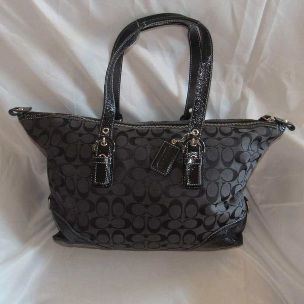 Black Fabric Coach Purse